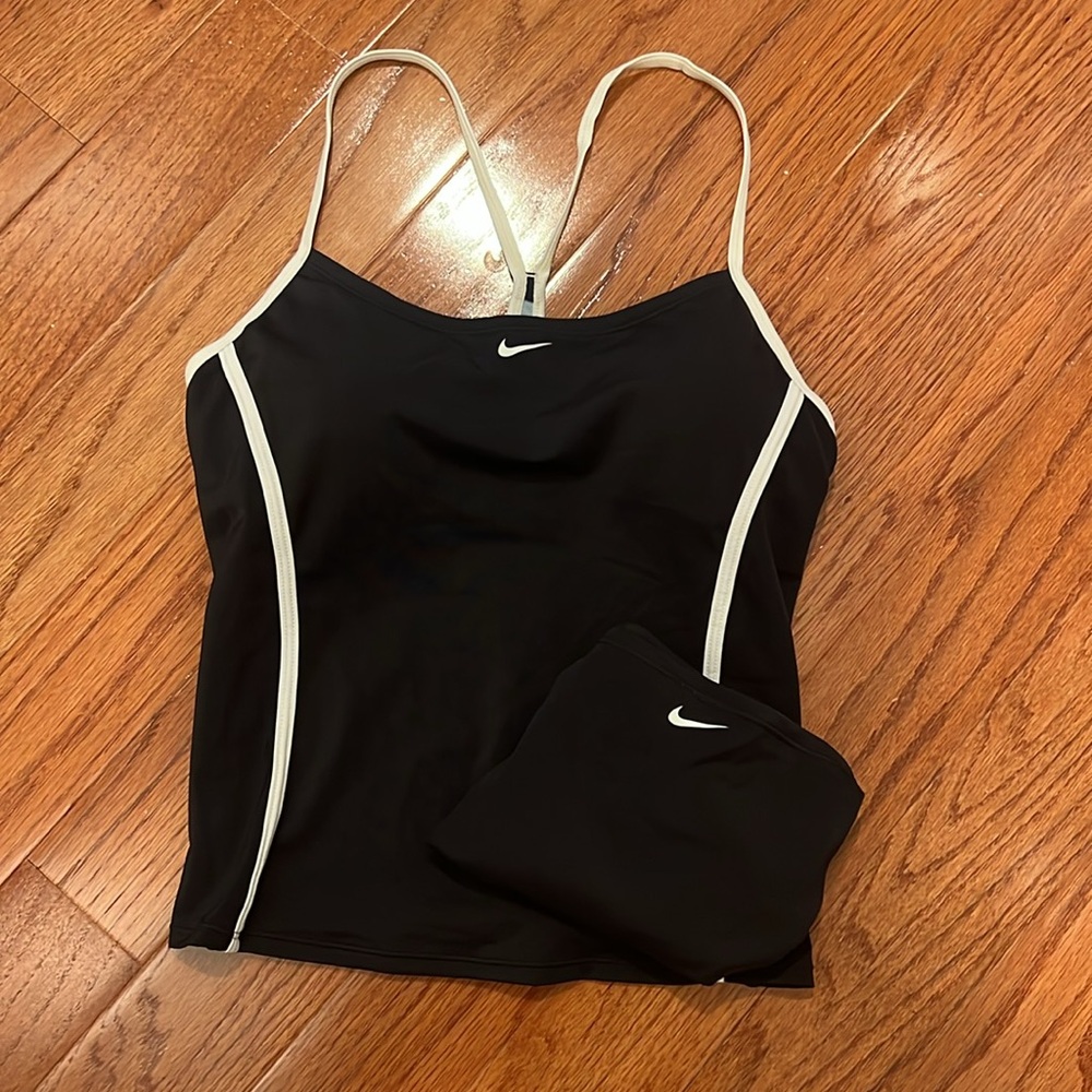 Nike Women's Black and White Sports Tank Bikini - Picture 4 of 7